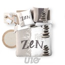 PARURE 3 P. 240 x 220 CM IMPRIME 42 FILS ALLOVER GALETS ZEN