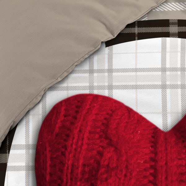 PARURE 3 P. 240 x 220 CM IMPRIME 42 FILS DESSIN PLACE LOVE MOUNTAIN