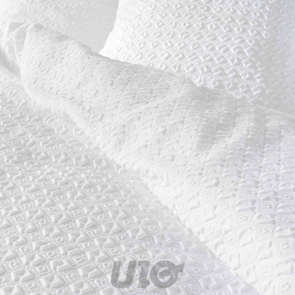 PARURE 3 P. 240 x 220 CM MICROFIBRE UNIE GAUFREE LITEA