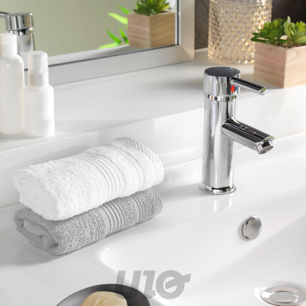 SERVIETTE INVITE 30 x 50 CM EPONGE UNIE TENDRESSE BLANC