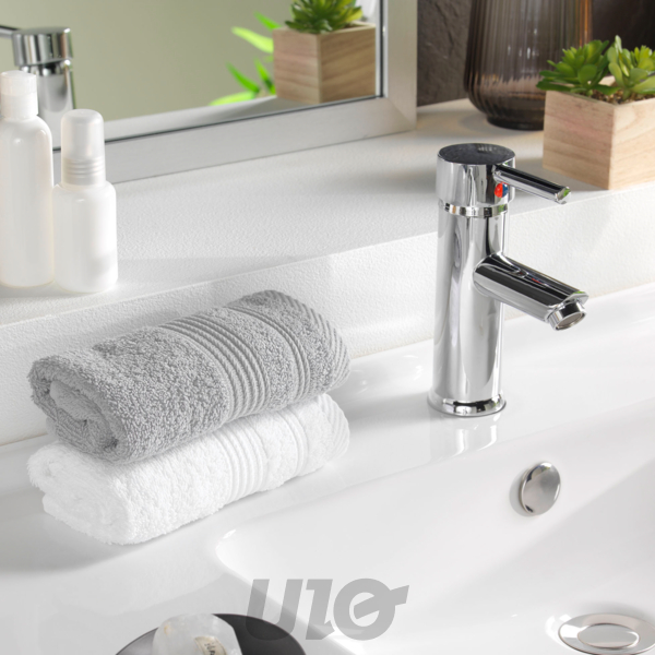 SERVIETTE INVITE 30 x 50 CM EPONGE UNIE TENDRESSE GRIS PERLE