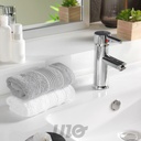 SERVIETTE INVITE 30 x 50 CM EPONGE UNIE TENDRESSE GRIS PERLE