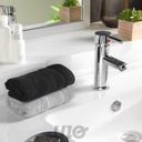 SERVIETTE INVITE 30 x 50 CM EPONGE UNIE TENDRESSE NOIR