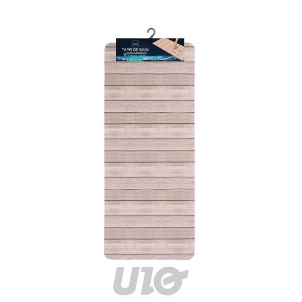 TAPIS DE BAIN 50 x 120 CM ULTRA-ABSORBANT IMPRIME CALISTA DES. PLACE