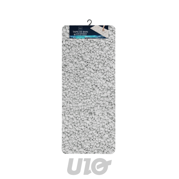 TAPIS DE BAIN 50 x 120 CM ULTRA-ABSORBANT IMPRIME LEANDRA DES. PLACE