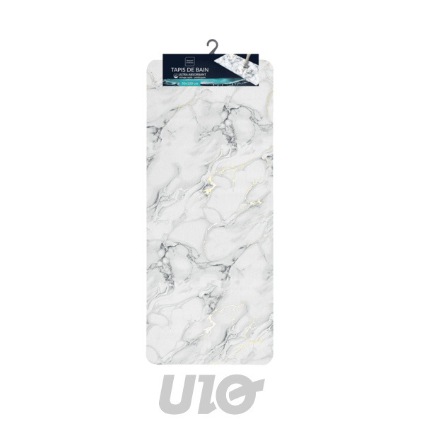 TAPIS DE BAIN 50 x 120 CM ULTRA-ABSORBANT METALLISE VENOR