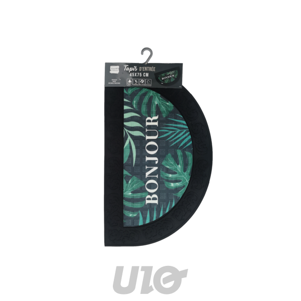 TAPIS DEMI-LUNE 45 x 75 CM RELIEF IMPRIME VESTA