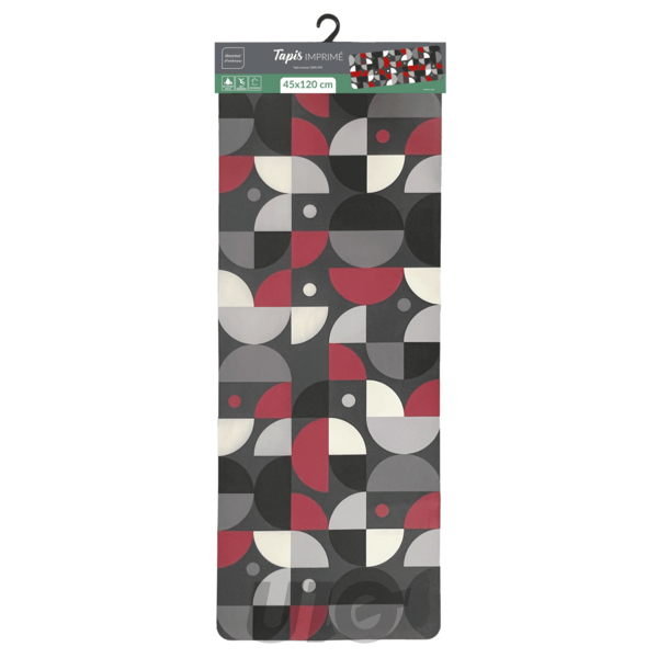 TAPIS RECTANGLE 45 x 120 CM MOUSSE IMPRIMEE GRAPHISM