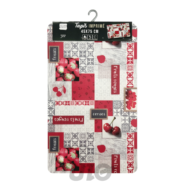 TAPIS RECTANGLE 45 x 75 CM MOUSSE IMPRIMEE FRAISIA