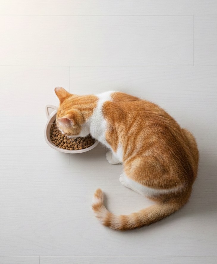 GAMELLE BAMBOU EN FORME DE CHAT 14X12X5CM