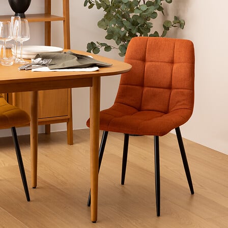 CHAISE TISSU SIRAC AMB/NR