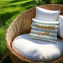 COUSSIN DEHOUS. COMPR. 40x60 CM POLYESTER IMP DEPERLANT SUMMER PARTY SAUGE DES P