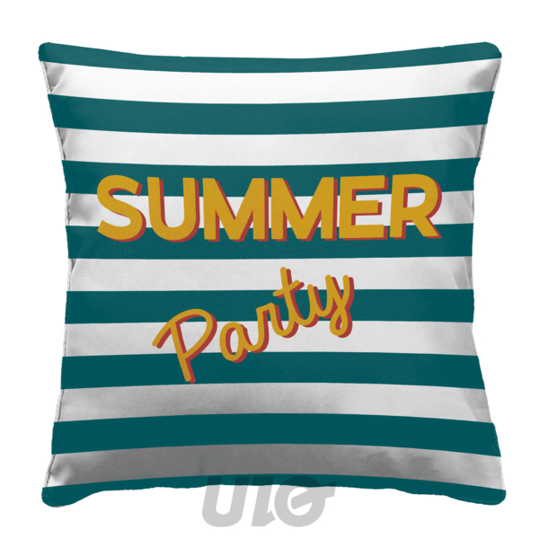 COUSSIN DEHOUS. COMPR. 50x50 CM POLYESTER IMP DEPERLANT SUMMER PARTY EMERAUDE DP