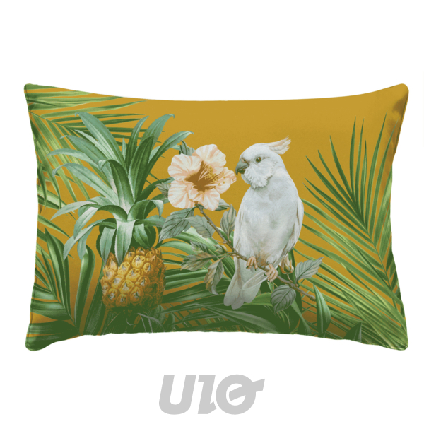 COUSSIN DEHOUS. COMPRESSE 40 x 60 CM POLYESTER IMPRIME DEPERLANT KALYA DES PLACE