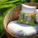 COUSSIN DEHOUS. COMPRESSE 40 x 60 CM POLYESTER IMPRIME DEPERLANT KALYA DES PLACE