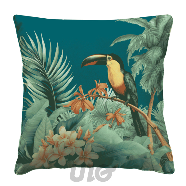 COUSSIN DEHOUS. COMPRESSE 50 x 50 CM POLYESTER IMPRIME DEPERLANT TOCO DES. PLACE