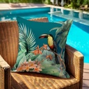 COUSSIN DEHOUS. COMPRESSE 50 x 50 CM POLYESTER IMPRIME DEPERLANT TOCO DES. PLACE