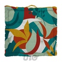 COUSSIN DE SOL 50 x 50 x 10 CM COTON IMPRIME CARAIBES