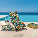 COUSSIN DE SOL 50 x 50 x 10 CM COTON IMPRIME CARAIBES