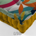 COUSSIN DE SOL 50 x 50 x 10 CM COTON IMPRIME CARAIBES