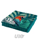 COUSSIN DE SOL 50 x 50 x 10 CM COTON IMPRIME SEYCHELLES