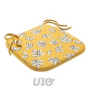 GALETTE x4 PCS 38 x 38 x 1.8 CM MICROFIBRE IMPRIMEE MINDY JAUNE