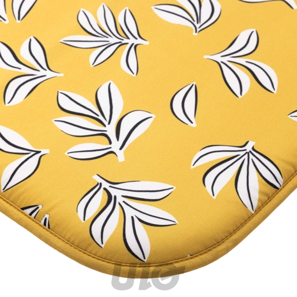 GALETTE x4 PCS 38 x 38 x 1.8 CM MICROFIBRE IMPRIMEE MINDY JAUNE