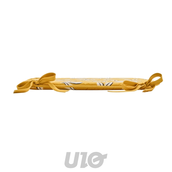 GALETTE x4 PCS 38 x 38 x 1.8 CM MICROFIBRE IMPRIMEE MINDY JAUNE