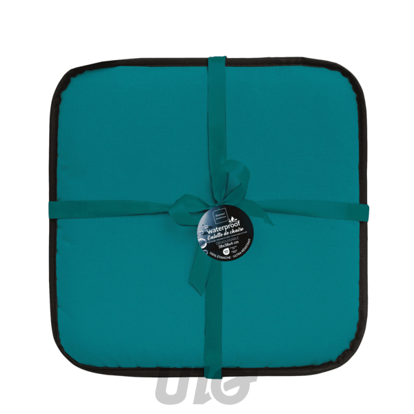 GALETTE x4 PCS 38 x 38 x 3 CM POLYESTER UNI WATERPROOF SIESTA BLEU