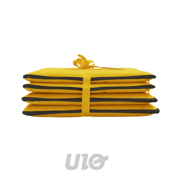 GALETTE x4 PCS 38 x 38 x 3 CM POLYESTER UNI WATERPROOF SIESTA JAUNE