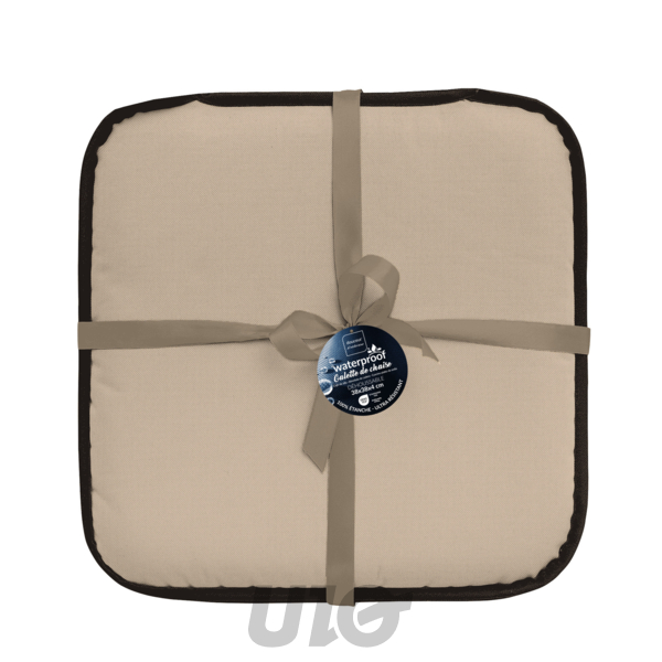 GALETTE x4 PCS 38 x 38 x 3 CM POLYESTER UNI WATERPROOF SIESTA NATUREL