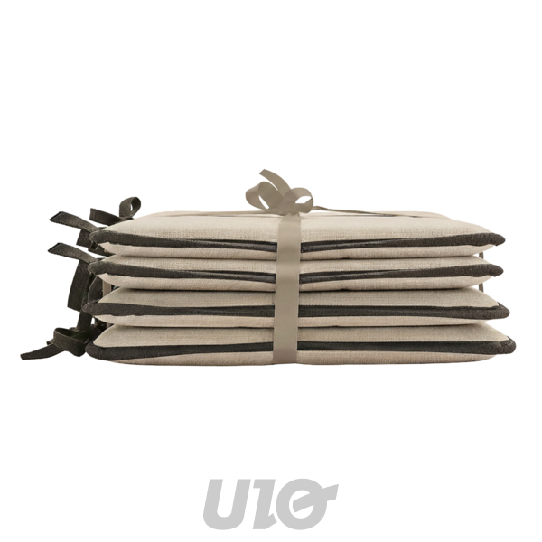 GALETTE x4 PCS 38 x 38 x 3 CM POLYESTER UNI WATERPROOF SIESTA NATUREL