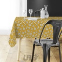 NAPPE RECTANGLE 140 x 240 CM MICROFIBRE IMPRIMEE MINDY JAUNE