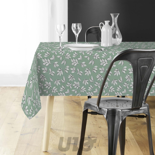 NAPPE RECTANGLE 140 x 240 CM MICROFIBRE IMPRIMEE MINDY SAUGE