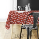 NAPPE RECTANGLE 140 x 240 CM MICROFIBRE IMPRIMEE MINDY TERRACOTTA