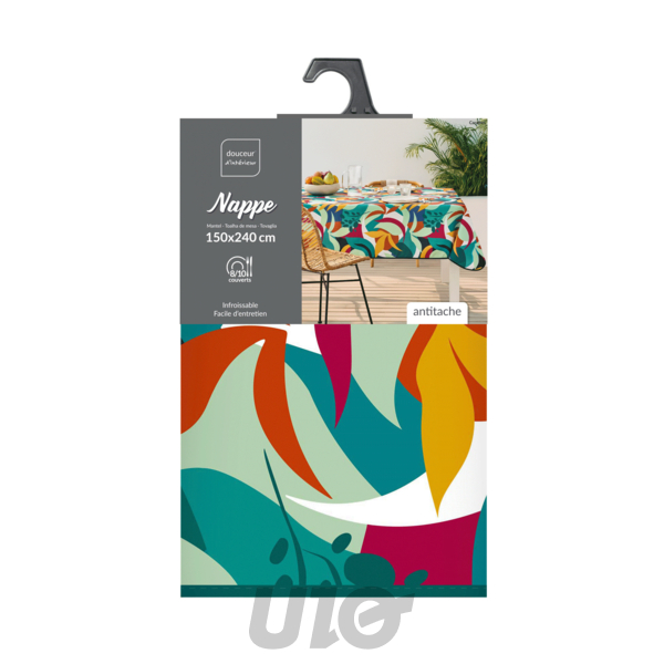 NAPPE RECTANGLE 150 x 240 CM POLYESTER IMPRIME CARAIBES