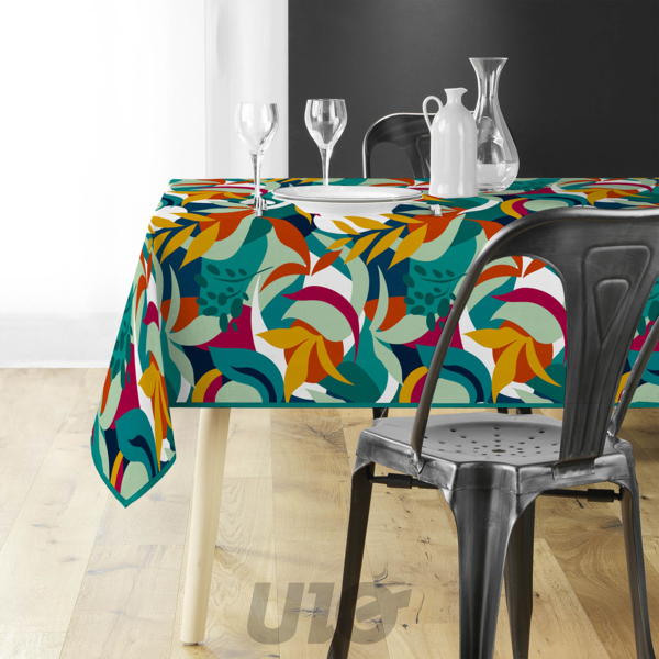 NAPPE RECTANGLE 150 x 240 CM POLYESTER IMPRIME CARAIBES