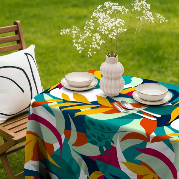 NAPPE RECTANGLE 150 x 240 CM POLYESTER IMPRIME CARAIBES