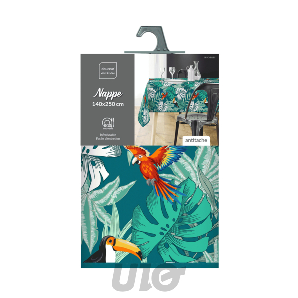 NAPPE RECTANGLE 150 x 240 CM POLYESTER IMPRIME SEYCHELLES