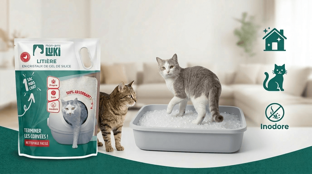 Litière Mon Ami Luki avec un chat