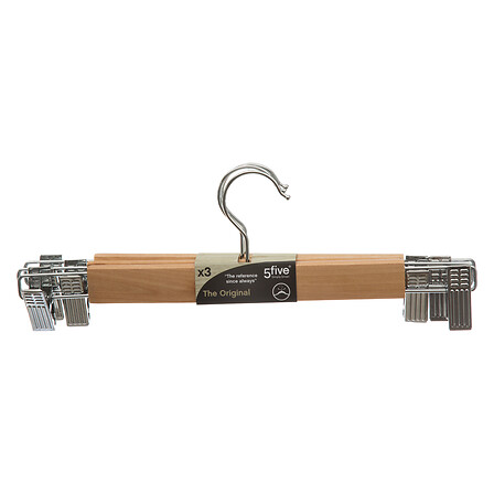 CINTRE BOIS/MTL X3 HANG'CLIP