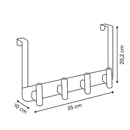PATERE PORTE 4T VERT CASSIE