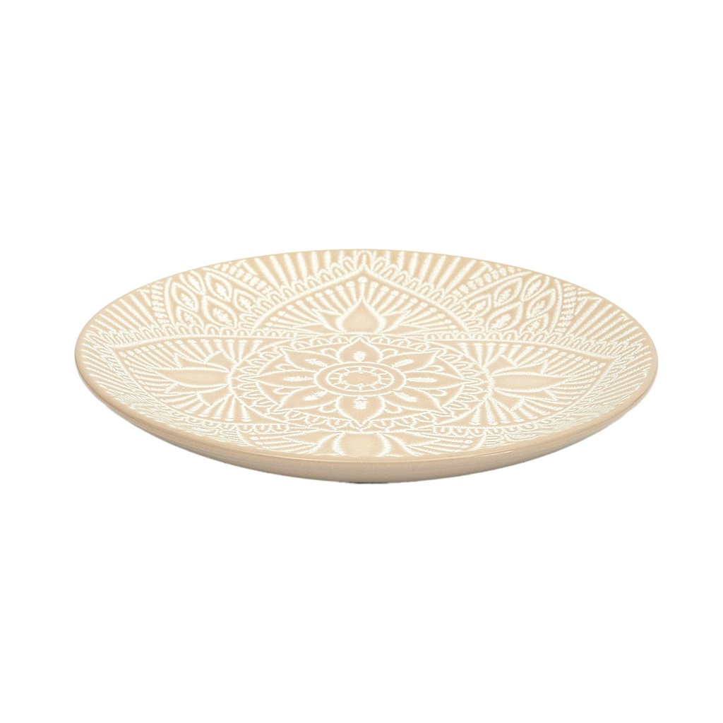 ASSIETTE SAHARA BEIGE D19.5CM M12