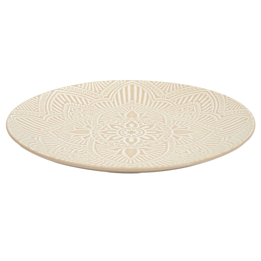 ASSIETTE SAHARA BEIGE D27CM M12
