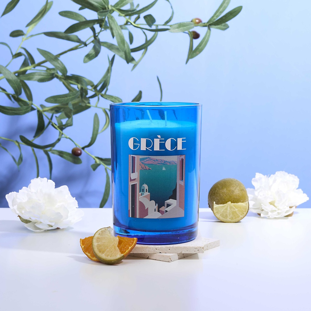 BOUGIE PARFUMEE VERRE H14.5CM VOYAGE M4