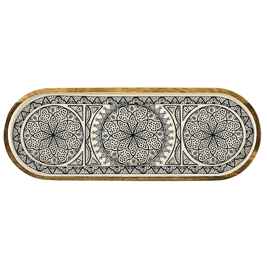 PLAT DE PRESENTATION MANGUIER DUNE NOIR 50CM M6