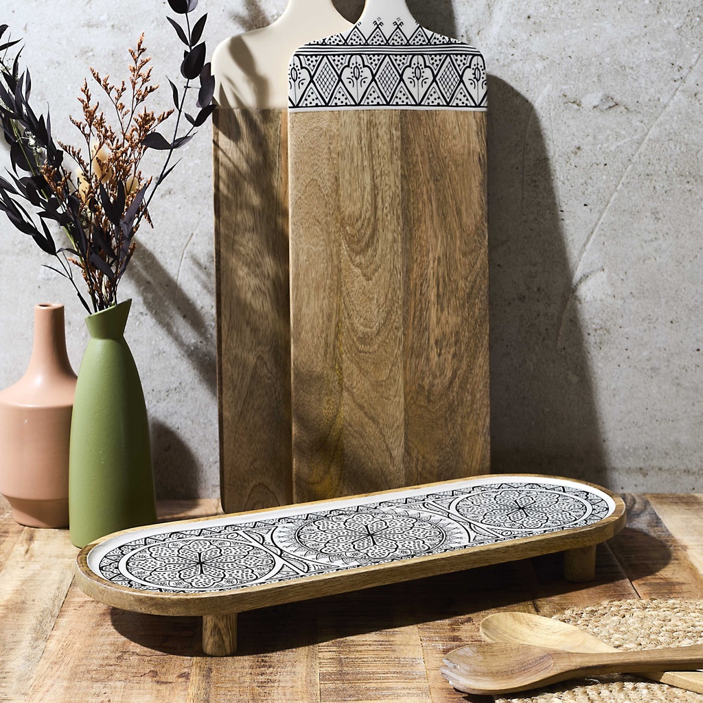 PLAT DE PRESENTATION MANGUIER DUNE NOIR 50CM M6