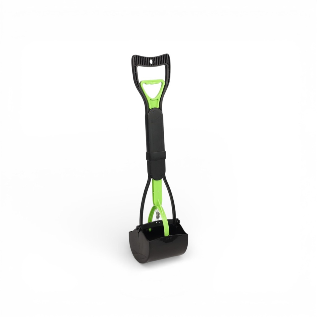 PELLE RAMASSE CROTTE AVEC POIGNÉE 59 CM - 2 COULEURS VERT OU ORANGE