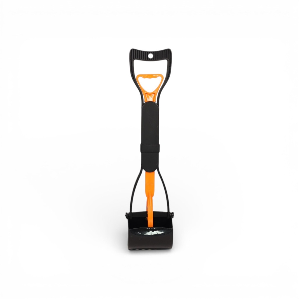 PELLE RAMASSE CROTTE AVEC POIGNÉE 59 CM - 2 COULEURS VERT OU ORANGE