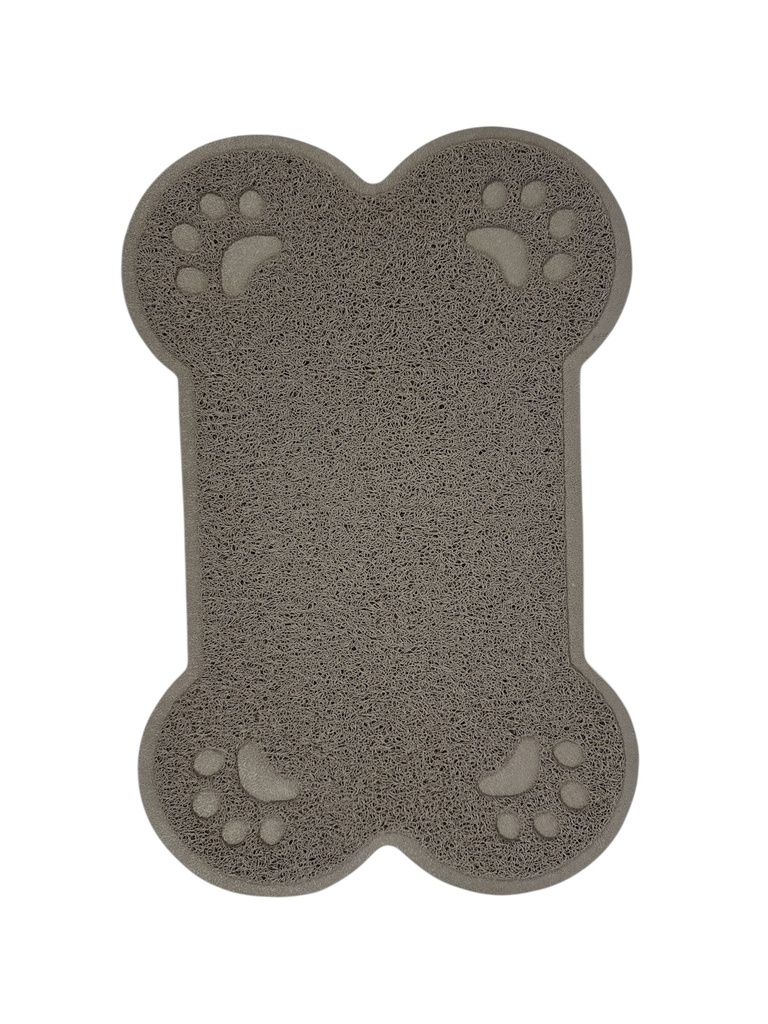 TAPIS GAMELLE FORME OS - 2 COULEURS TAUPE OU ANTRACITE  - 40X27CM